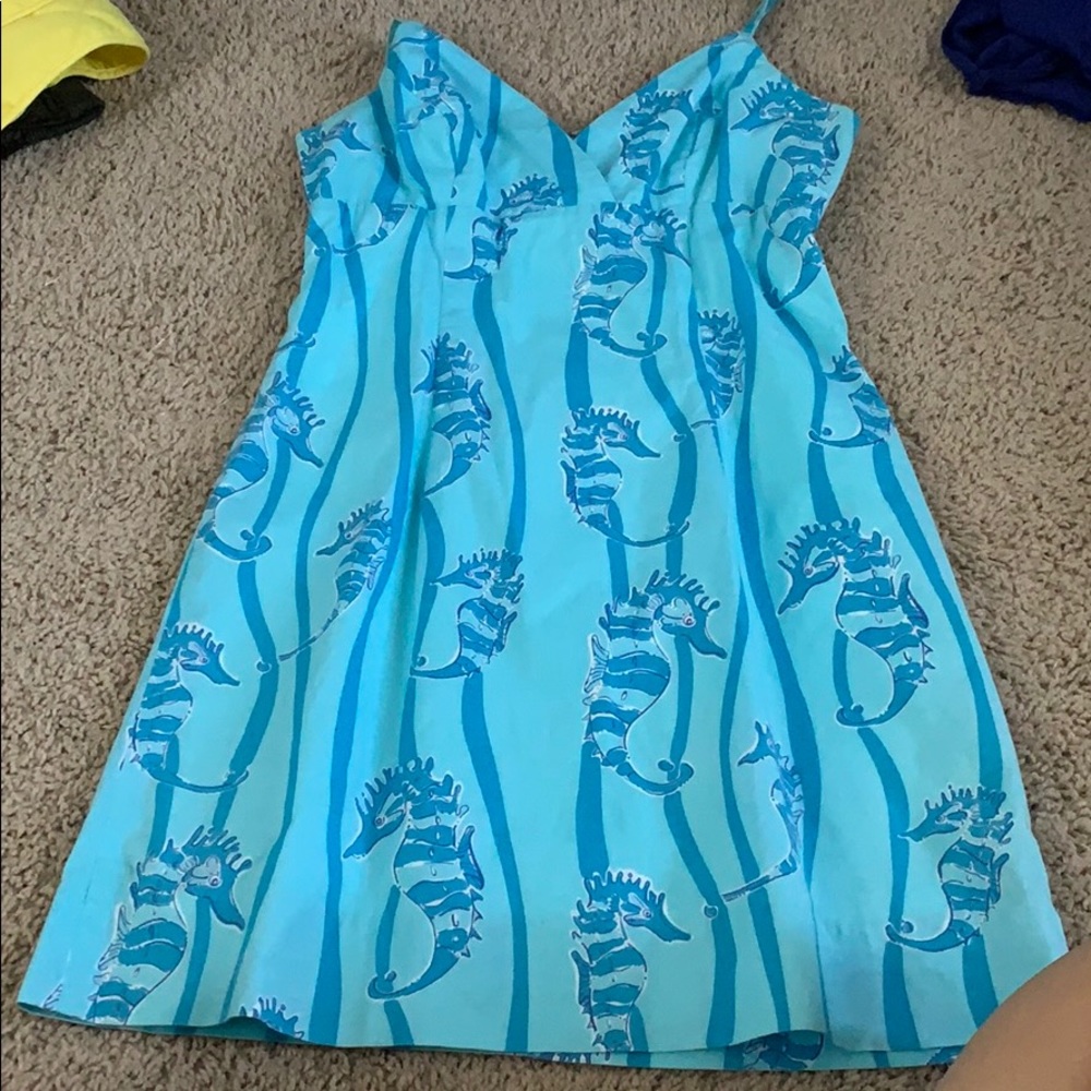 Lilly Pulitzer blue seahorse dress